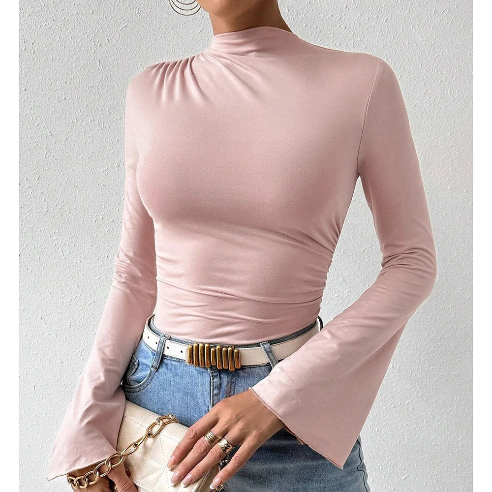 Ribbed Square Neck Bodysuit – Short Sleeve Top