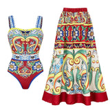 Vintage Print One Piece