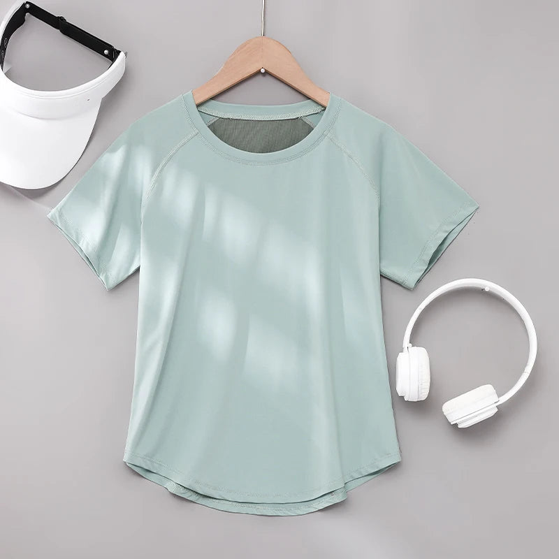 Women Quick Dry Short Sleeve Yoga T Shirt