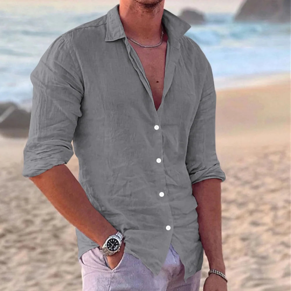 Men Cotton Linen Shirt