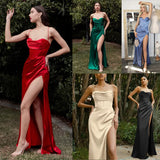 Scarlet Satin Corset Dress