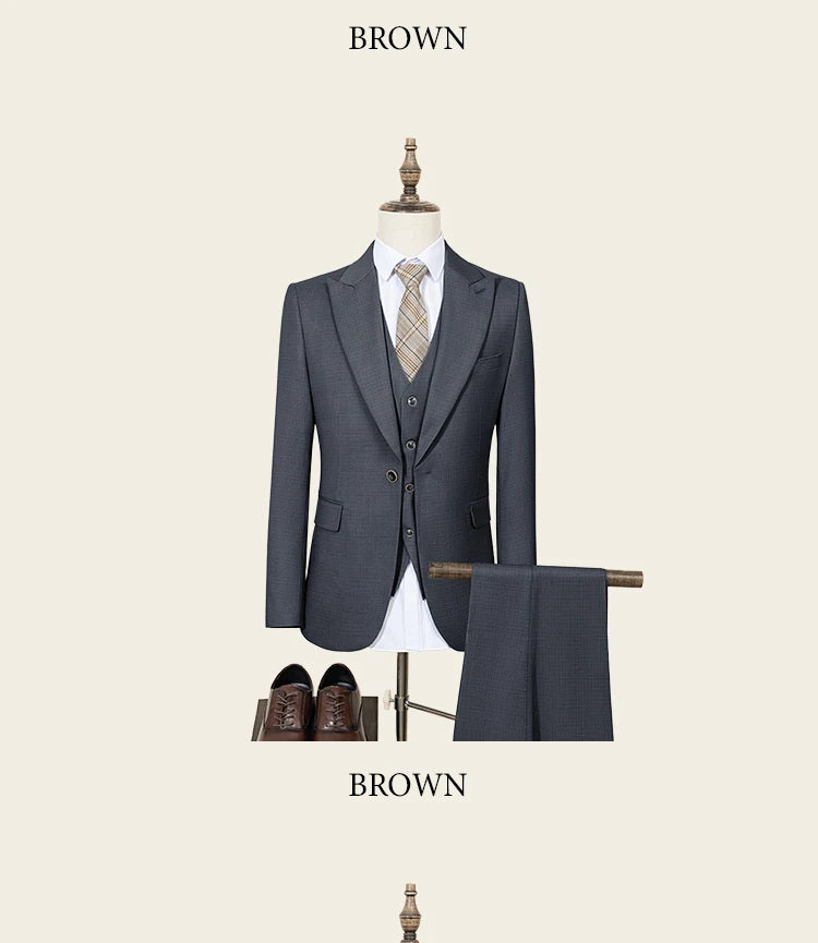 Men Slim Fit Green Summer Suit