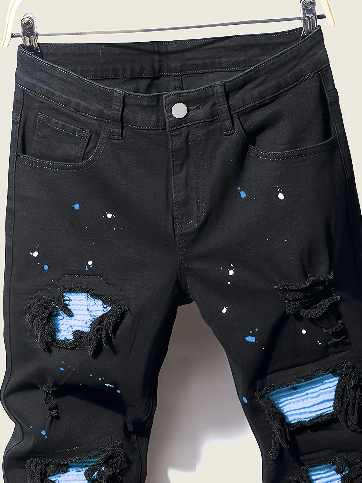 Men's Splash Ink Patchwork Jeans