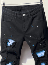 Men's Splash Ink Patchwork Jeans