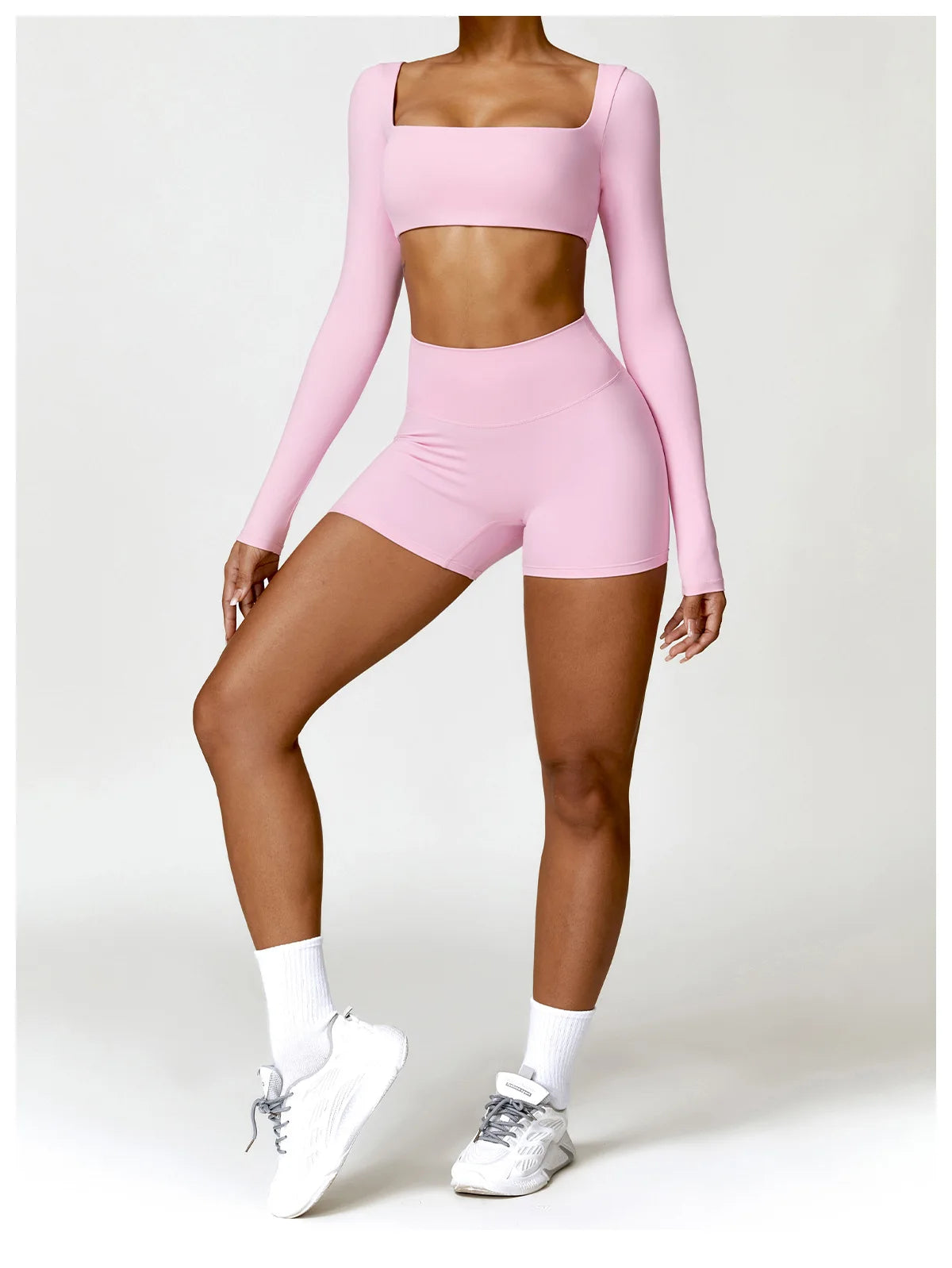 Women's Long Sleeve Yoga Shirt – Gym Push-Up Fitness Top