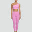 Blush One-Shoulder Yoga Set