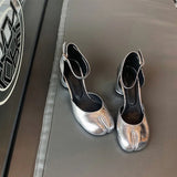 Women’s Leather Square Toe High Heel Pumps