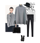 Women's Plus Size Turtleneck Sweater