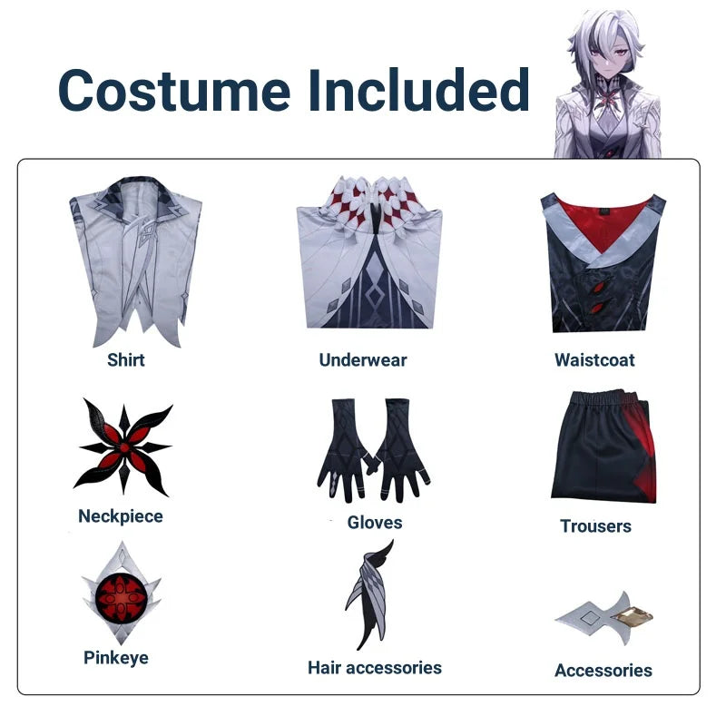 Arlecchino Genshin Impact Fatui Cosplay Outfit