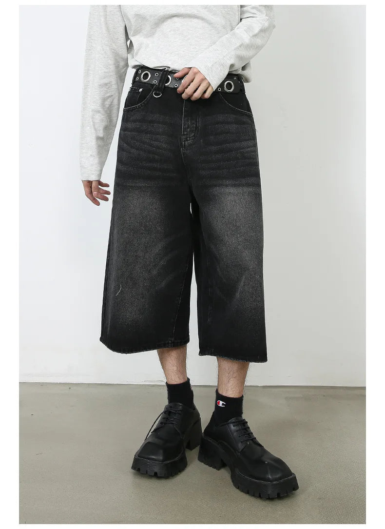 OverEase™ – Vintage Oversize Denim Shorts 2025 (Wide Leg, Relaxed & Throwback Inspired)