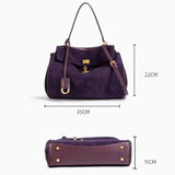 Frosted Leather Shoulder Bag