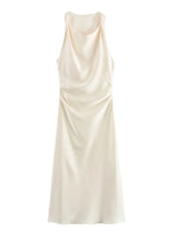 Luxe Satin Midi Elegance Dress