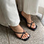 Women’s High Heel Clip Toe Slide Sandals