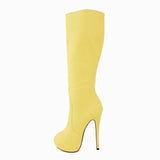 Women Over Knee Boots – Super Matte Leather Platform