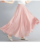 Women Linen Maxi Skirt