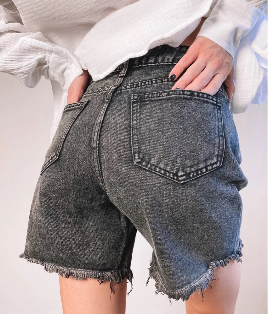 Women's Blue Casual Denim Shorts