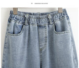 Women Plus Size High Waist Wide Leg Jeans