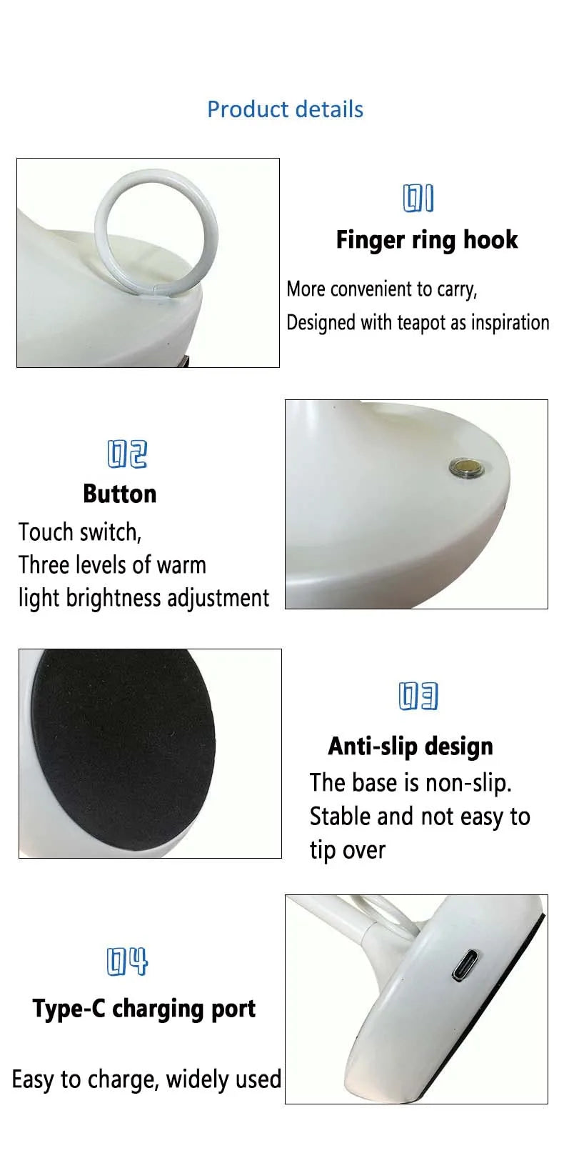 Luxury USB Bedside Decorative Lamp