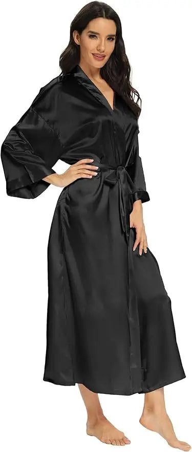Luna Satin Belted Robe