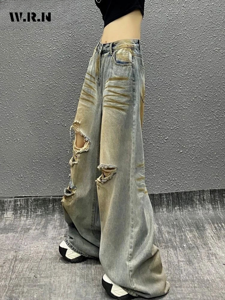 Ripped Retro Y2K High Waist Jeans
