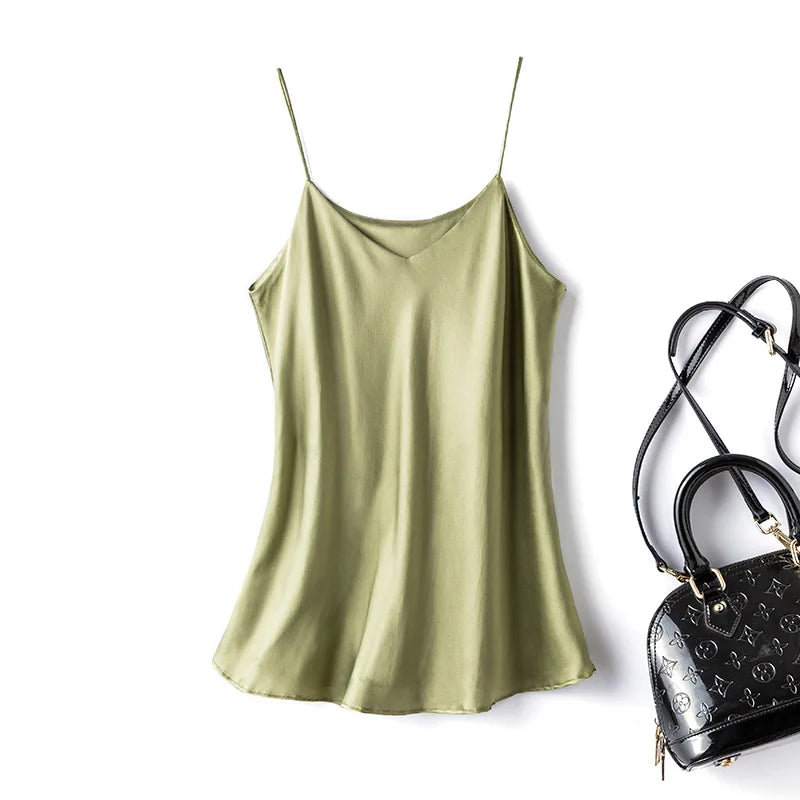 Double Layer Mulberry Silk Camisole Top