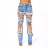 ChainTear™ – Bead Chain Ripped Slim Denim Pants 2025 (Grungy, Sleek & Decorative)