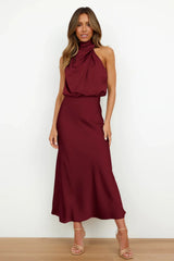 Women's Silk Satin Evening Dress