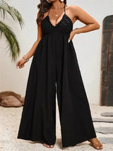 Women Plus Size Halter Neck Jumpsuit