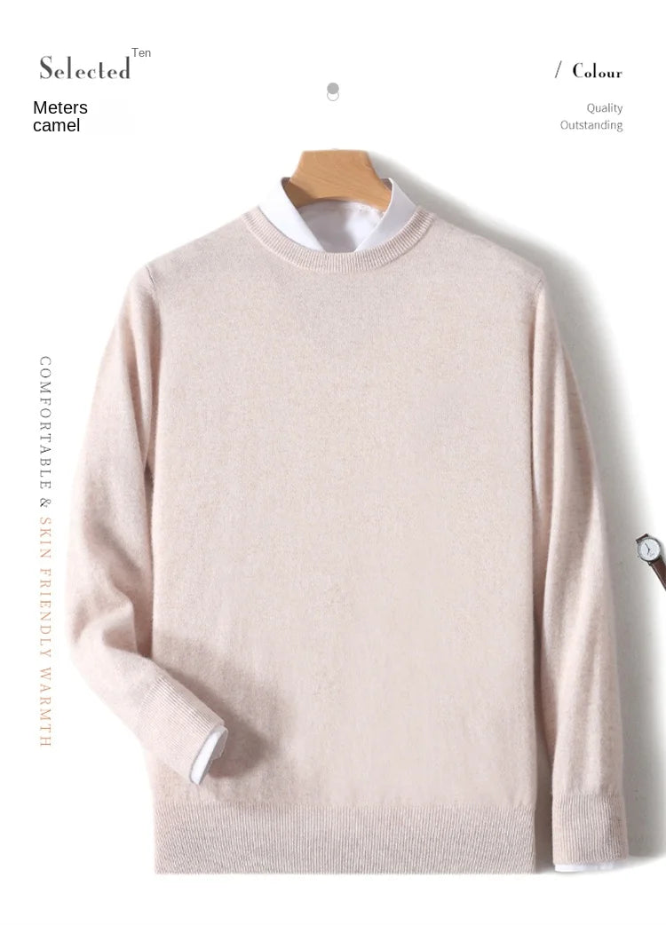 Men's Merino Wool Round Neck Sweater