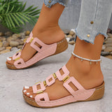 Thick-Soled Wedge Slippers – Large Size 2025