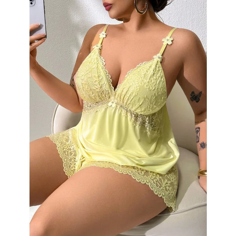 Curvy Grace Satin Set