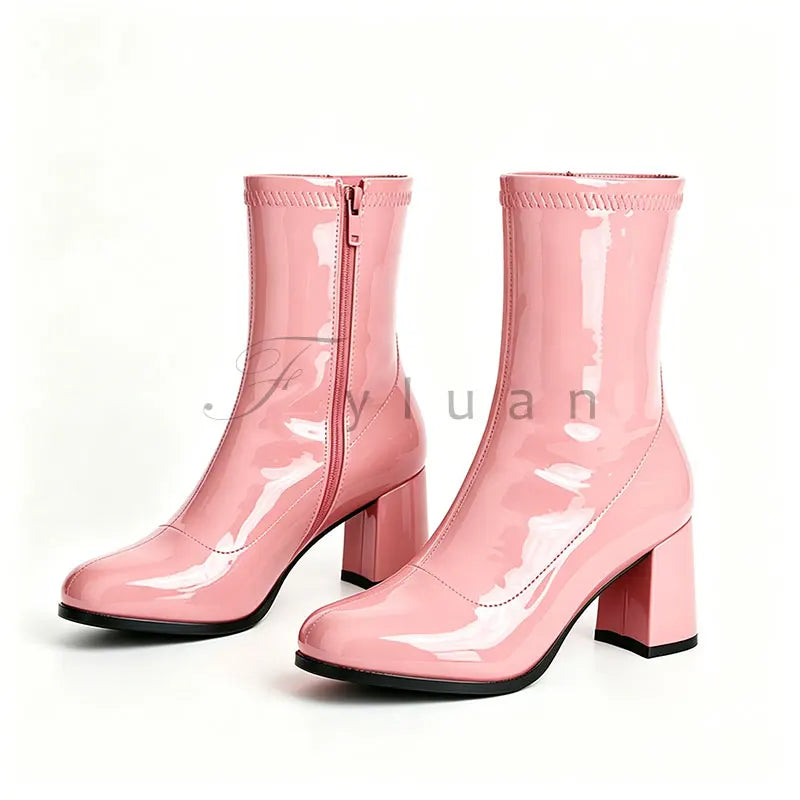 Classic Block Heel Ankle Boots