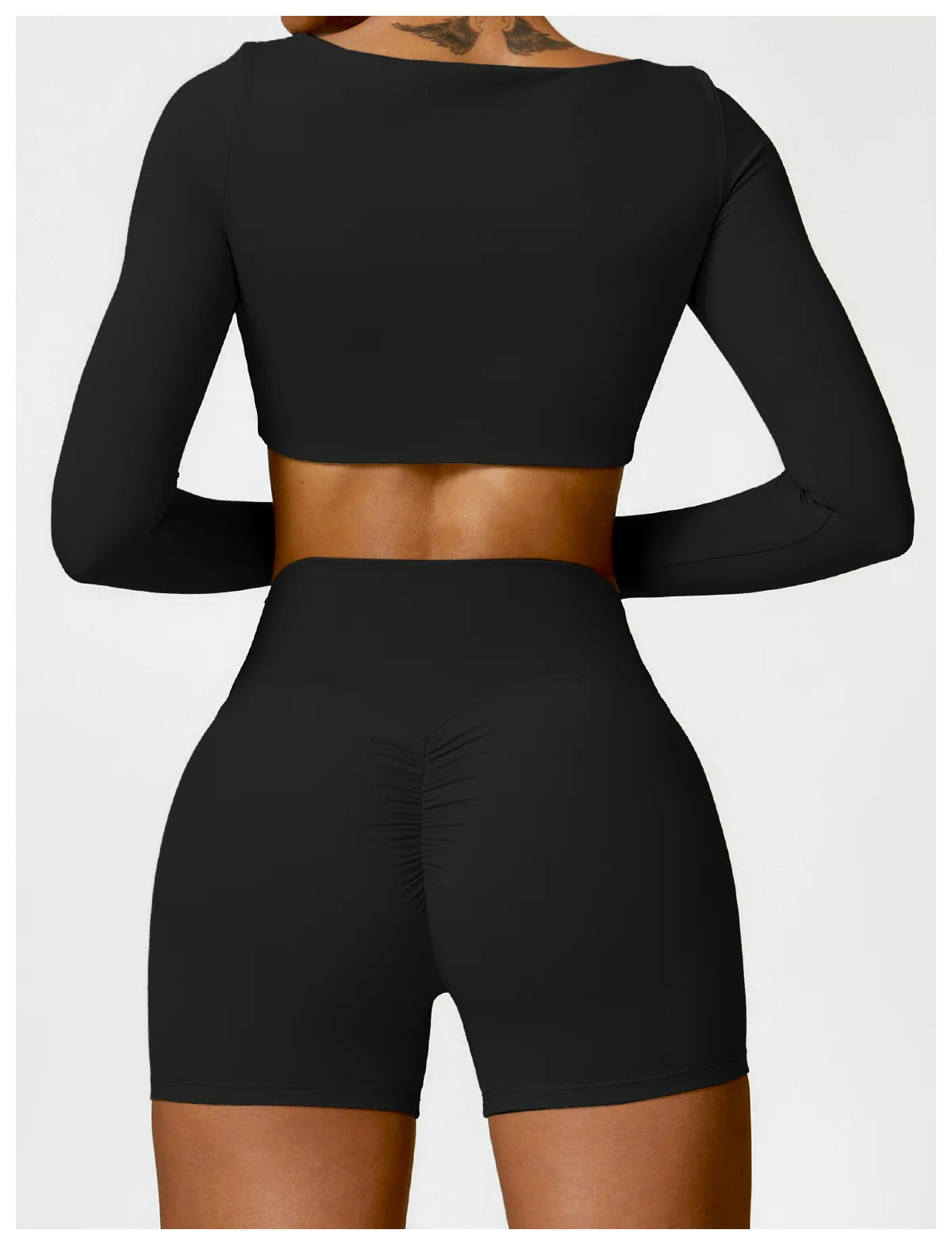 Women's Long Sleeve Yoga Shirt – Gym Push-Up Fitness Top