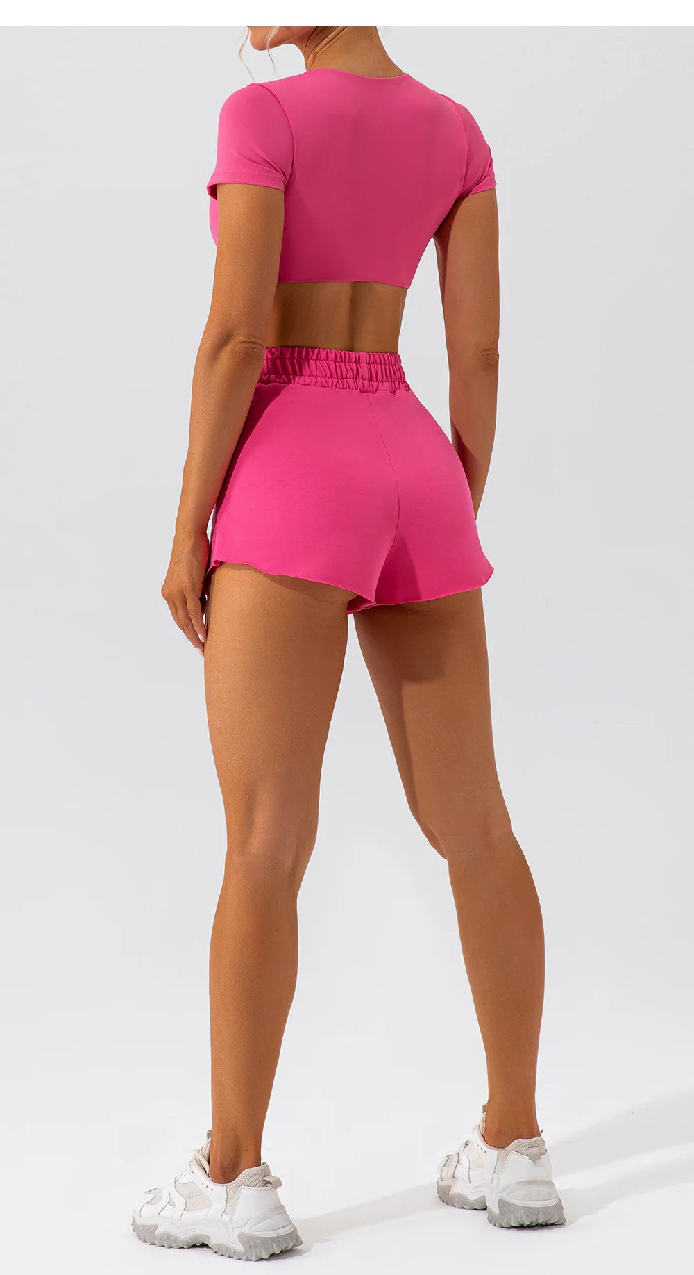 Women Crop Fit Yoga Tee