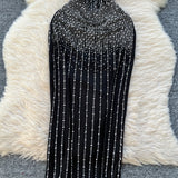 Women's Strapless Beaded Evening Dress