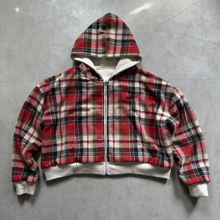 Unisex American Retro Zip Hoodie