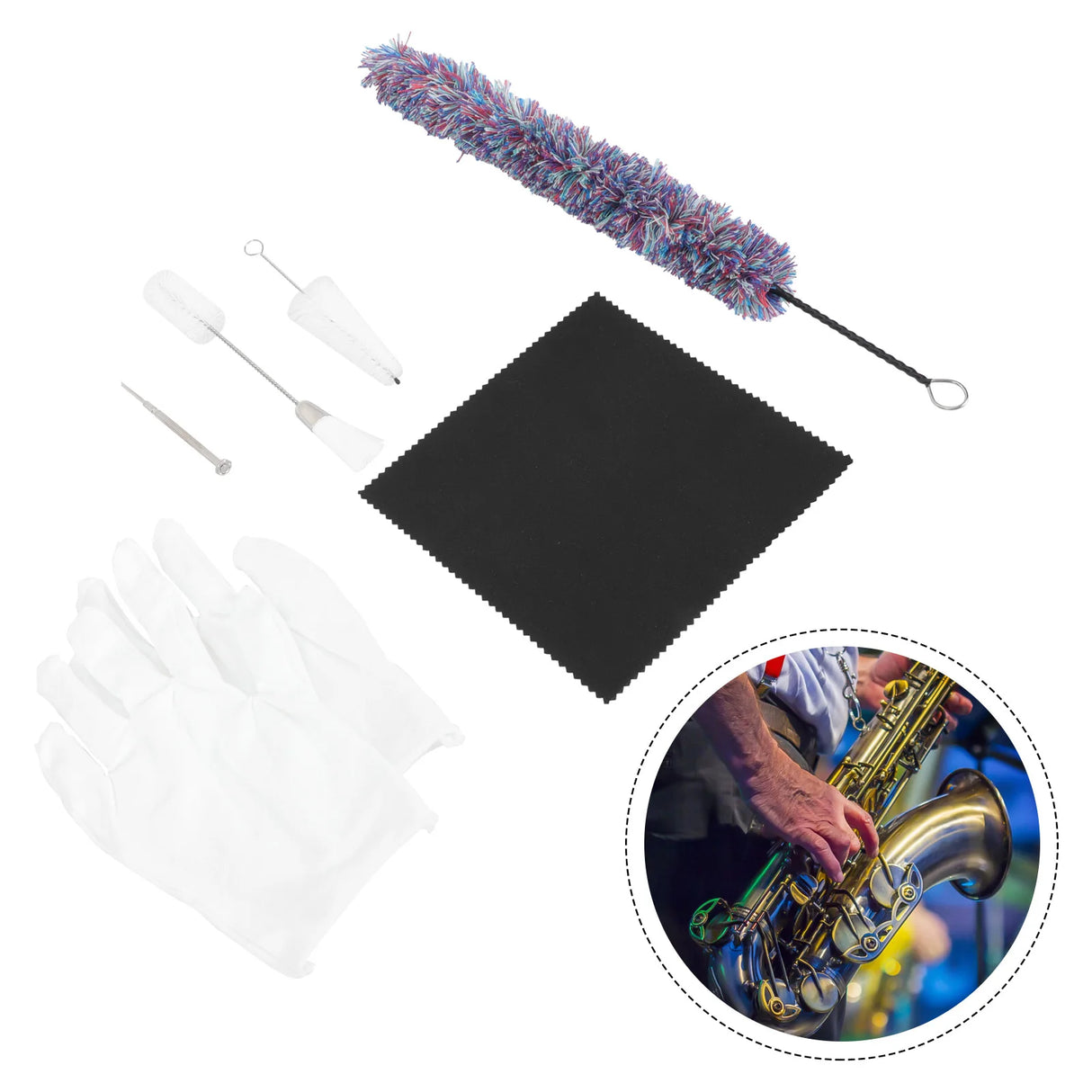 Saxophone Cleaning Brush Kit