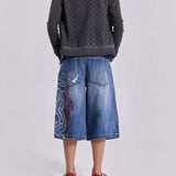 2025 Hip Hop Denim Wide Shorts