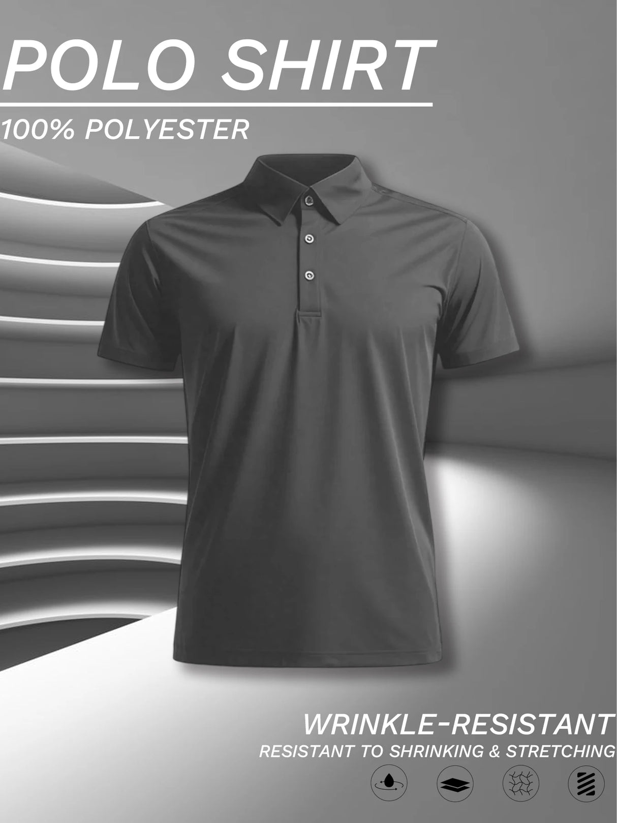 Men Casual Polyester Polo Shirts