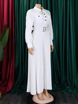 MaxiFit™ – Belted Button Maxi Office Jumpsuit (Work Chic, Waist-Defining & Longline)