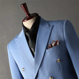 Men's Plus Size Double Breasted Suit – 3 Piece Set