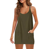 Women Sleeveless Tennis Onesie