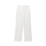 Lapel Zip Wide Leg Pant Set