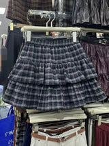 StreetBelt™ – Riveted Mini Skirt (Blue Black High Street Y2K)