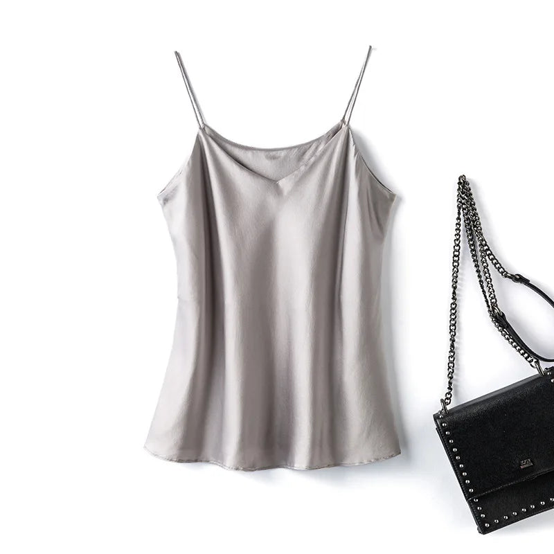 Double Layer Mulberry Silk Camisole Top
