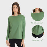 Women's Long Sleeve Yoga Shirt – Quick-Dry Loose Running Training Top