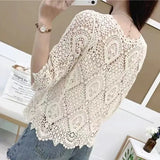 Women Crochet Lace Shrug Cardigan