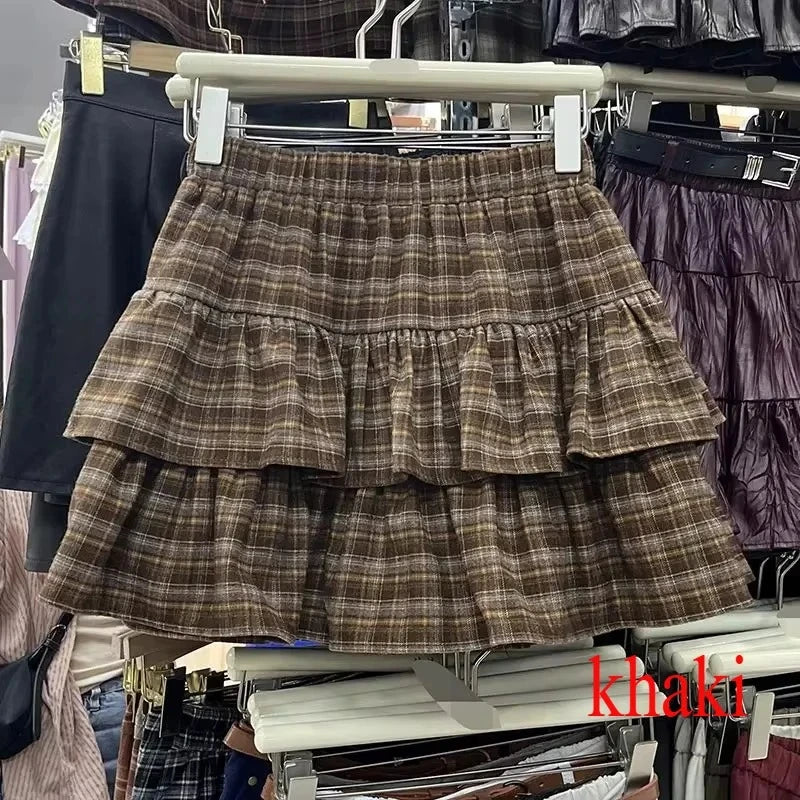 StreetBelt™ – Riveted Mini Skirt (Blue Black High Street Y2K)