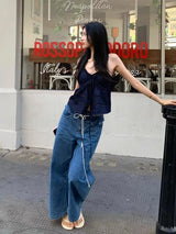 Navy Cut-Out Y2K Cami
