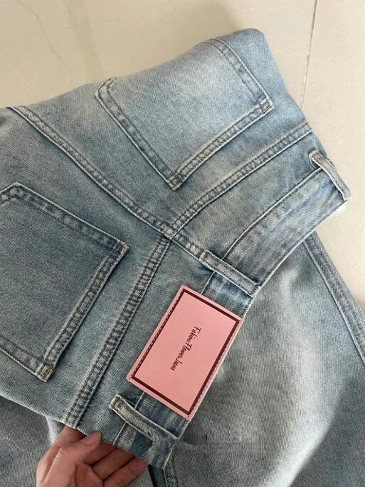 LowRise Luxe™ – Wide Leg Y2K Baggy Denim Trousers (Trendy, Relaxed & Streetwear-Inspired)